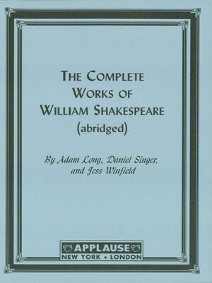 cover image of The Complete Works of William Shakespeare